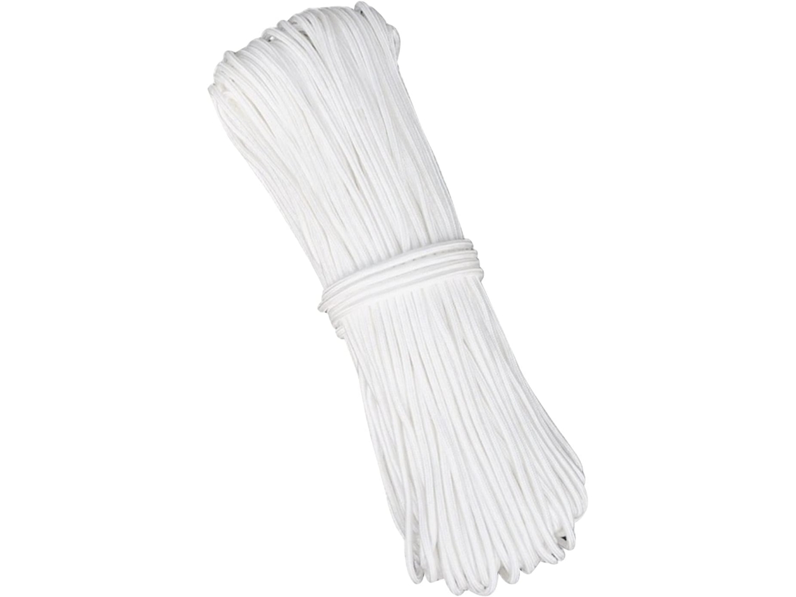 Cordão Romano De 2 Mm, 20 M, Branco - Nylon Para Pendurar Quadros -aquaforge