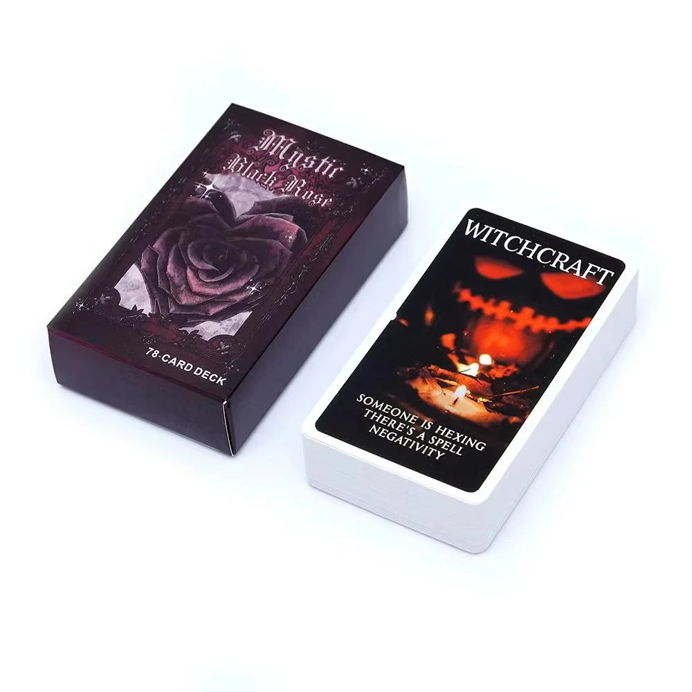 Conjunto De Cartas Oráculo Da Rosa Negra Misteriosa: 78 Cartas De Tarô Contextuais