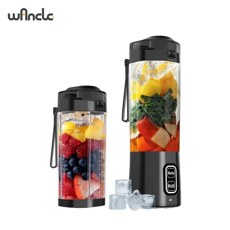(preto) Liquidificador/suco Elétrico Portátil 700ml Recarregável Via Usb