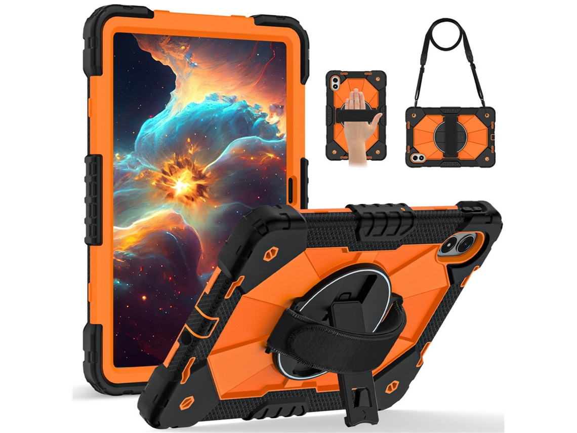 Capa Para Lenovo Idea Tab Pro Gen 2 13“ , Com Suporte Giratório E Alça Ombro, Suporte Para Caneta Integrado Laranja Hexinyigjly