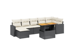 Garden Sofa Set, Garden Sofa Sets Vidaxl Preto Rattan / Vime (n/a)