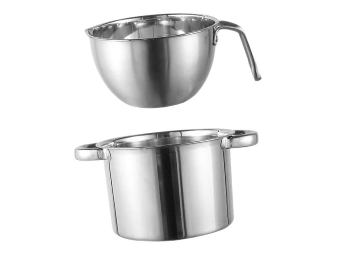 Panela De Aço Inoxidável Para Banho-maria, Ideal Para Derreter Chocolate, Queijo E Doces, Com Alça Que Não Esquenta.