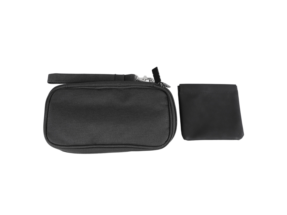 Bolsa De Armazenamento De Suprimentos Digitais Preta Com Bolsa Para Fone De Ouvido E Acessórios Para Dispositivos Móveis Inteligentes
