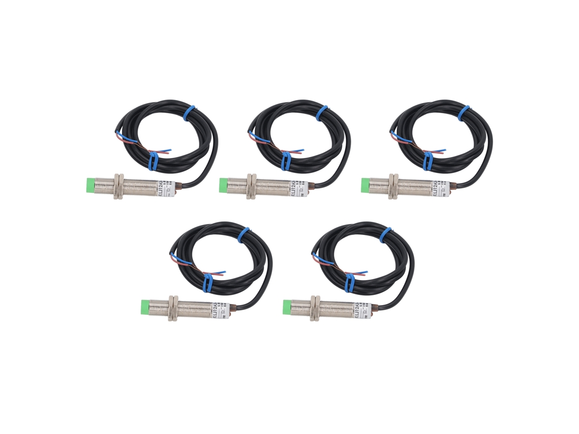 Conjunto de 5 sensores de proximidade M18x1.2 com cabos fechados normalmente 90 250VAC | S/MARCA