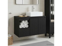 Vidaxl Conjunto De Móveis Para Banheiro 2 Unid. Preto