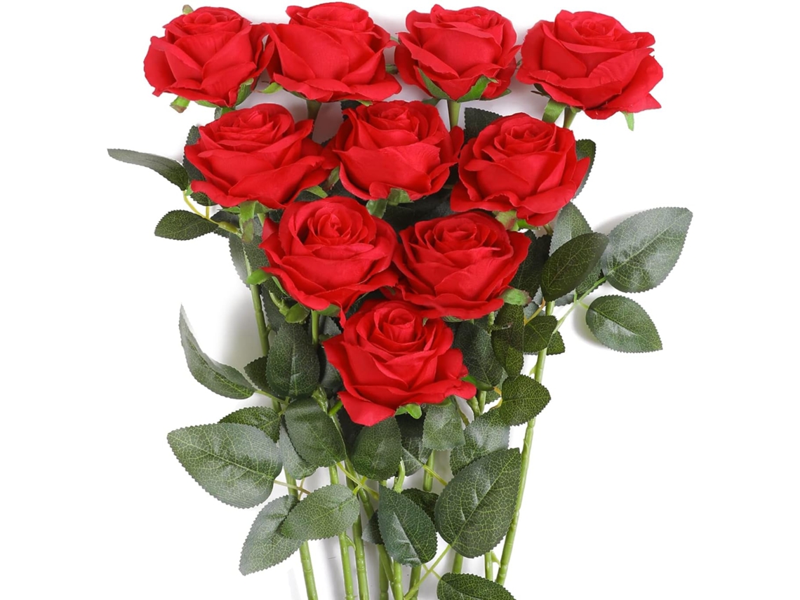 Buquê de Rosas Artificiais de Seda para Decoração de Casa, Escritório Ou Casamento. AQUAFORGE