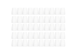 Conjunto de 50 peças de copos protetores para cortadora de plasma White AG60, consumíveis robustos para tocha, alto desempenho.