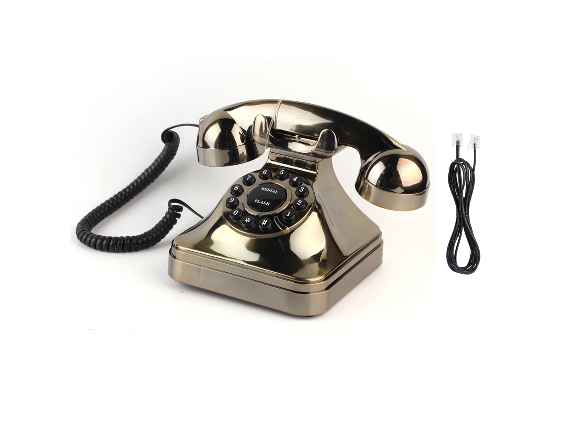 Aetheria telefone Antigo Bronze Vintage Wx 3011 com Armazenamento de Números para Casa e Escritório