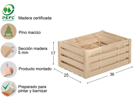 Lote de 3 Caixas de Pinho Maciço ASTIGARRAGA