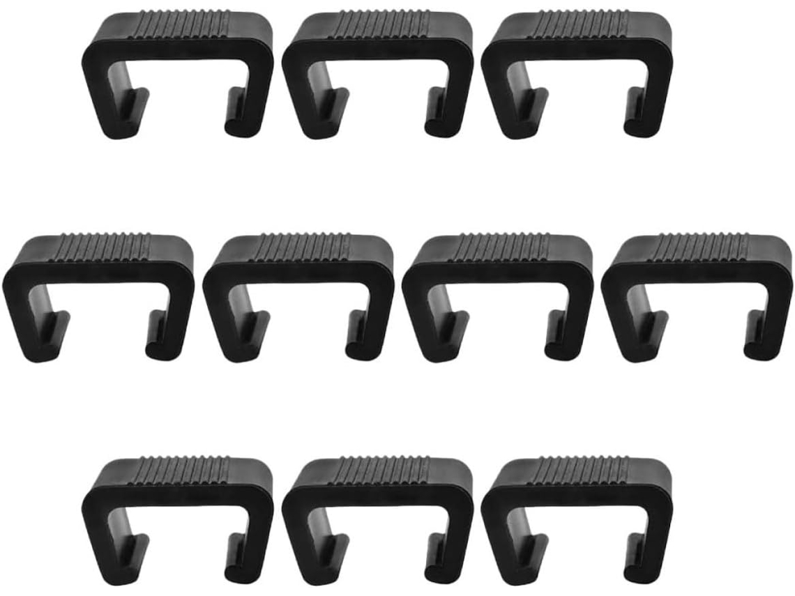 Clips De Plástico Preto Cadeiras Modulares, Pacote Com 10 Peças