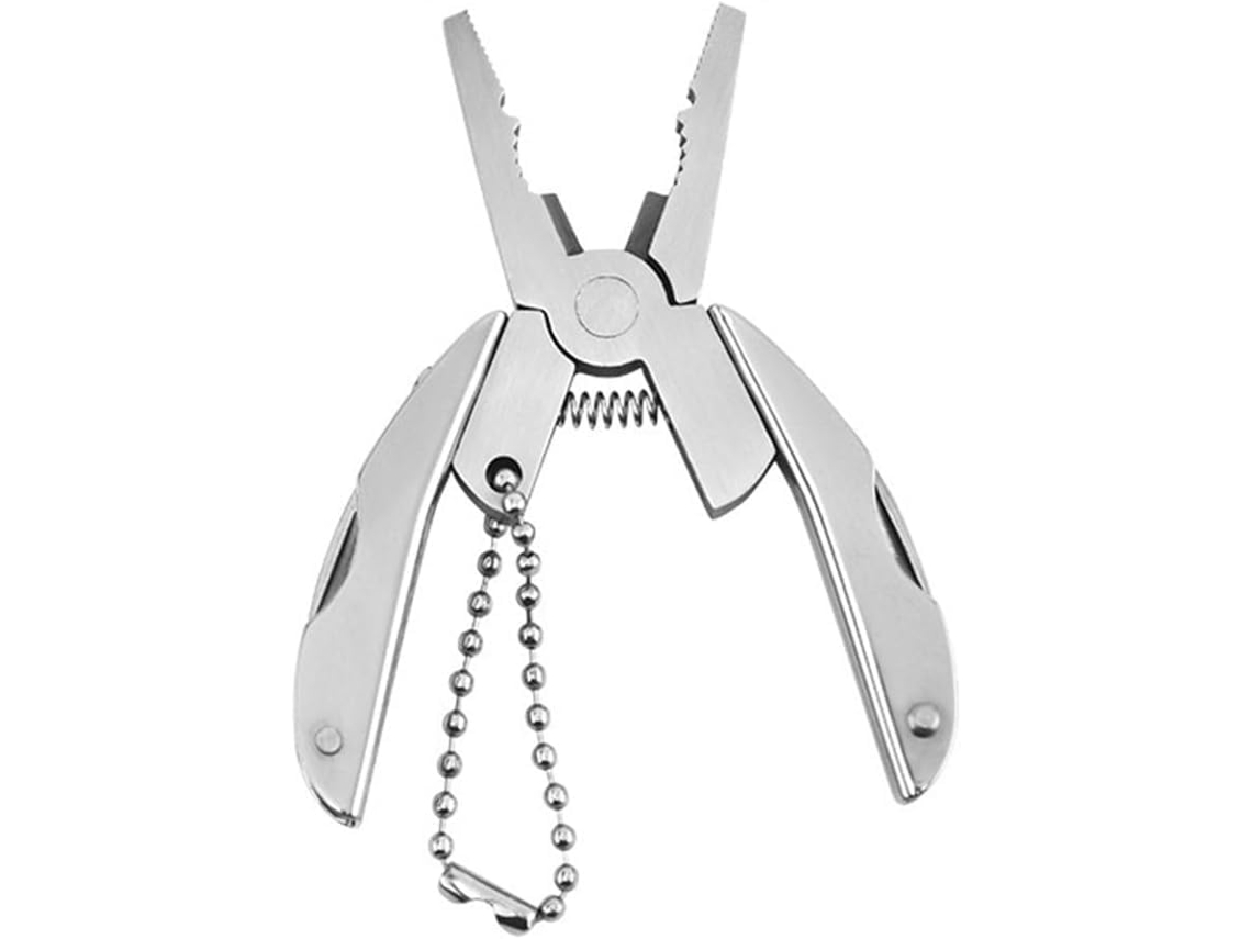 Conjunto De Mini Ferramentas Em Aço Inoxidável Com Alicate E Chave Fenda, Ferramenta De Bolso Dobrável E Portátil Para