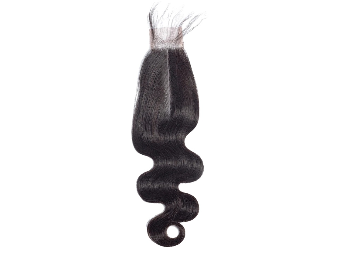 Fechamento De Renda Em Ondas Do Corpo, 20 A 24 Polegadas, 4x4 Apenas Fechamento