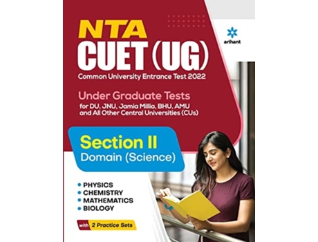 Livro Nta Cuet Ug 2022 Section 2 Physics,chemistry,mathematics And Biology De Arihant Experts (inglês)