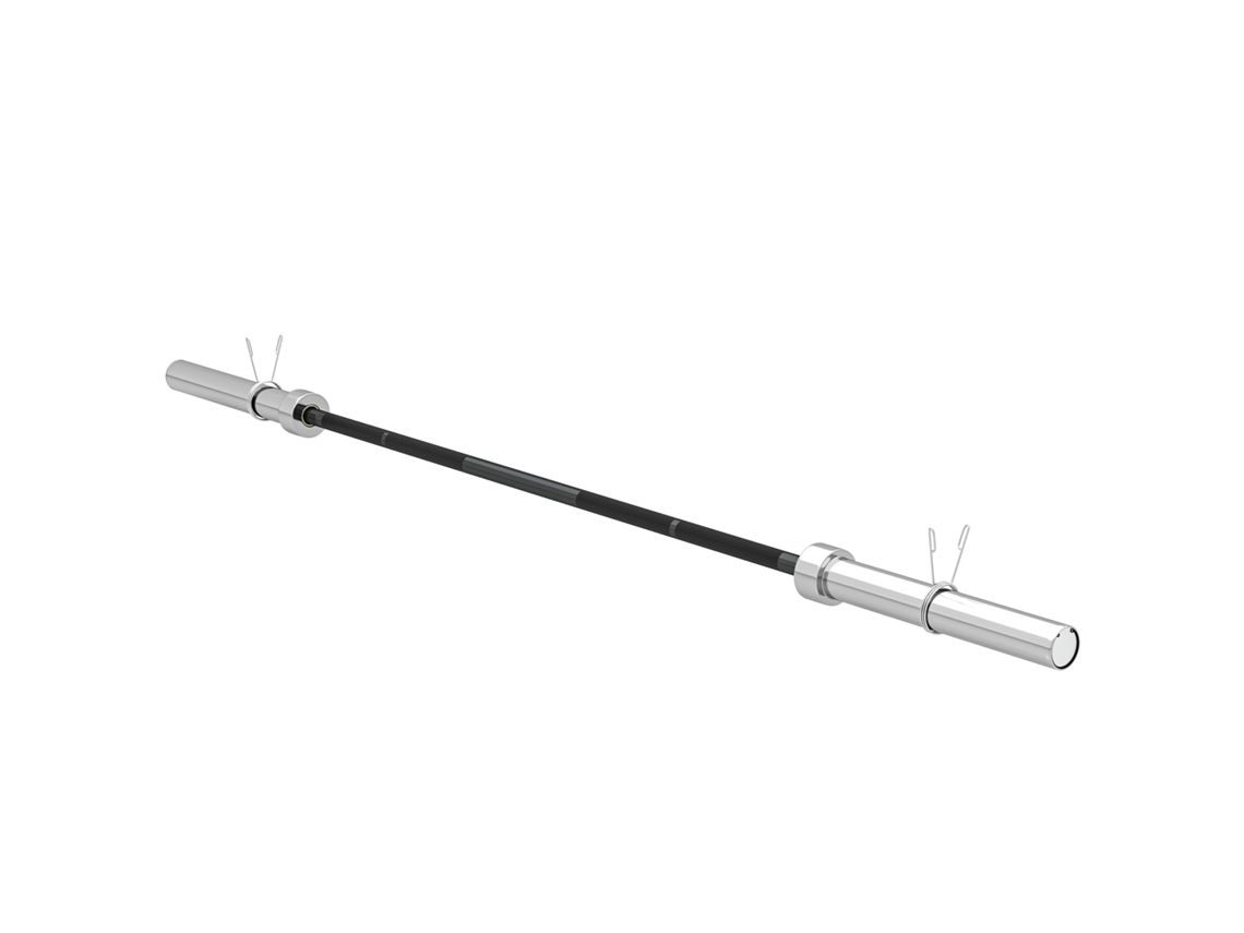 Barra de Peso de Aço 180 Cm Ø50 Mm com 2 Laços Carga 200 Kg para Ø5 Cm Discos de Treinamento Doméstico Pretos Ge
