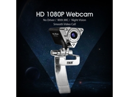 Webcam Hd 1080p Usb com Microfone e Visão Noturna Clip on para Laptop Desktop Video Conference | S/MARCA
