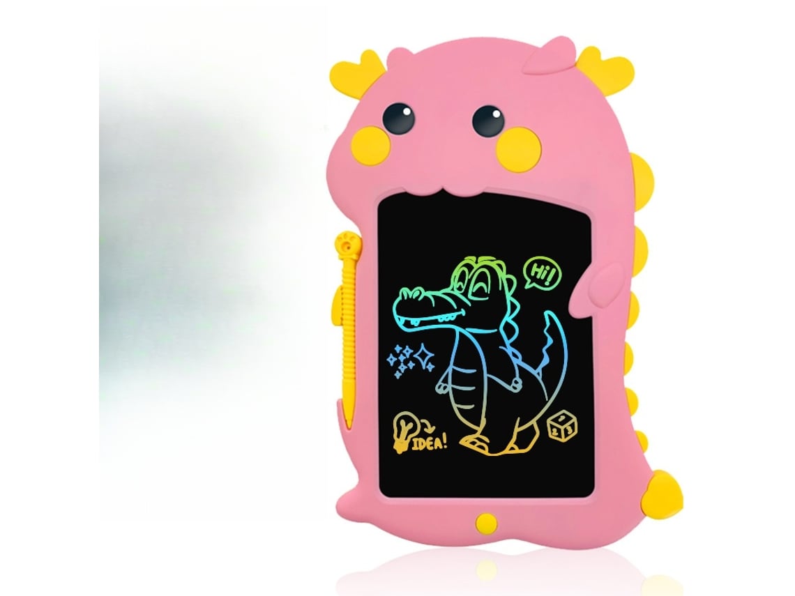 Tablet De Escrita Lcd Infantil, Em Rosa, Com Apagamento Rápido Elysve