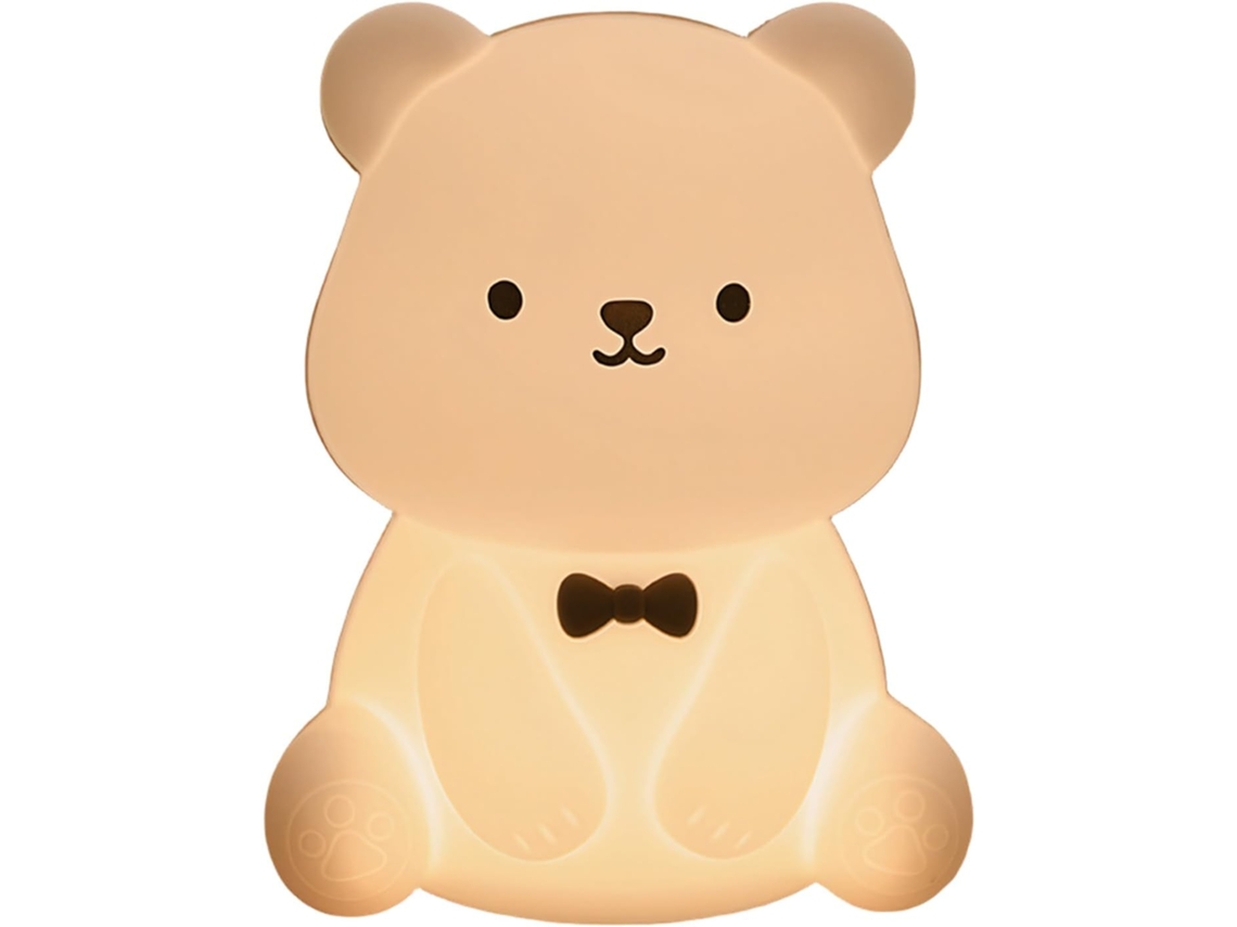 Luminária Noturna Infantil Em Formato De Urso, Recarregável E Sensível