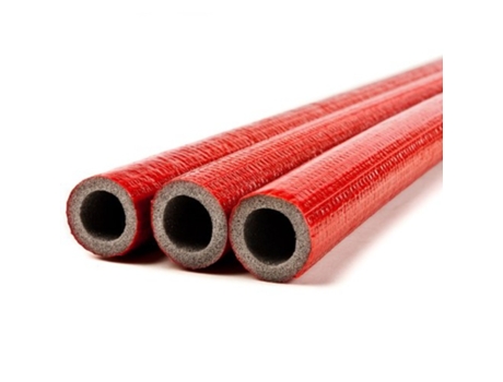 10 Metros de Isolamento de Espuma de Tubo Extra Forte de 28mm em Vermelho, Enrolamento de 6mm
