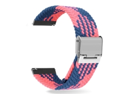 Bracelete de Nylon Ajustável Elástico Trançado 22Mm para Samsung Gear S3 Classic/Gear S3 Frontier/Gear S4 Azul/Rosa