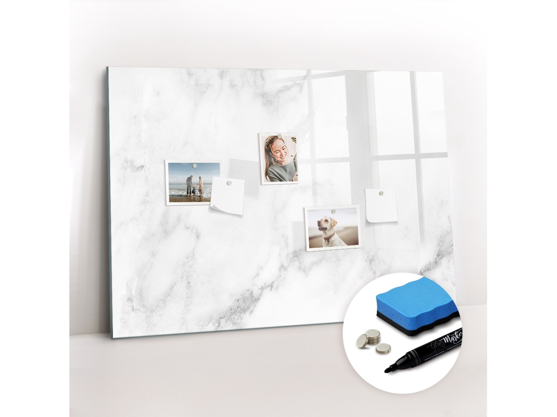 Quadro Magnético Decorativo Mármore Para O Escritório Espelharte (100x70 Cm)