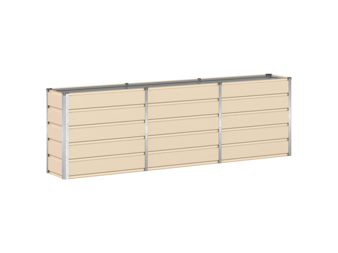 Conjunto 1 Floreira Vidaxl Branco Aço (240 X 40 X 75 Cm)