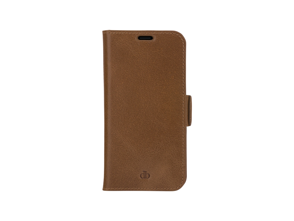 Capa Fólio para iPhone 13 Pro Max DBRAMANTE1928 Pele Castanho