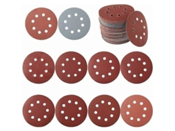 100 unidades de lixa 125 Mm, grãos variados BRILVIBERA