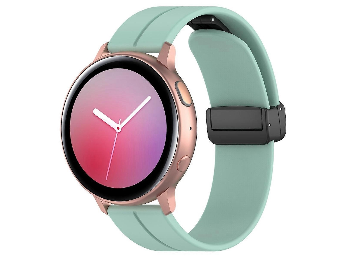Pulseira De Relógio Universal De Silicone Com Fivela Dobrável Preta E Encaixe Plano.