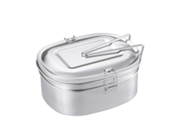 Marmita Em Aço Inoxidável Com Tampa Hermética - Recipiente De Metal Para Alimentos Anti-fuga E Durável