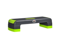 Plataforma Step Fitness SINI TECH STORE com altura ajustável 10/15/20cm, 78x28x20cm, verde e cinza