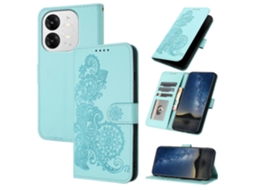Capa De Celular De Couro Com Estampa De Flor De Datura
