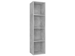 Book Cabinet, Book Cabinets Vidaxl Cinzeto Madeira Processada (36 X 30 X 143 Cm)