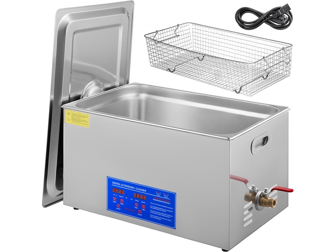 Máquina De Limpeza Ultrassônica 22l Em Inox Com Aquecimento, Timer Digital E Painel De Led Tekmaquinas