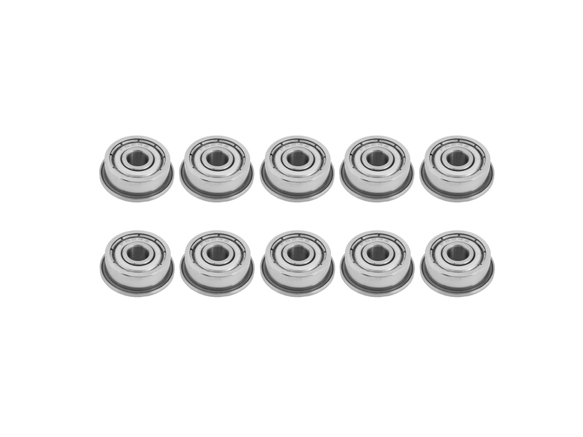 10pcs Rolamentos De Bola Miniatura Com Borda 4x13x5mm Aço Duplo Blindado F624zz