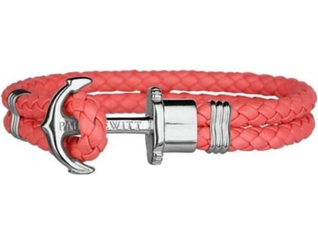 Pulseira PAUL HEWITT Âncora (Couro - Rosa - 17-18 cm)