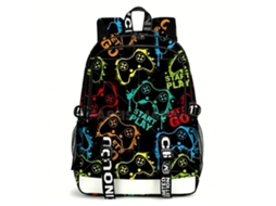 Mochila De Estudante Panoona Consola Jogos Estampa 3d Completa 17 Pol Estilo 16