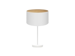 Candeeiro de Mesa Alto Tania 1Xe27 Branco/Madeira Luz Branca 62X30X30 Cm FABRILAMP