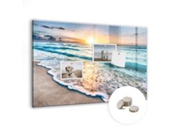 Quadro Magnético Areia Do Mar Na Praia Para A Sala De Estar Espelharte (60x40 Cm)