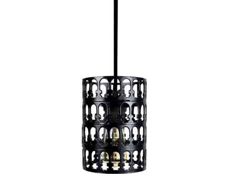 Candeeiro de Suspensão  Kathedral 12 cm (Preto - E27 - Máx. 40 W - Metal)