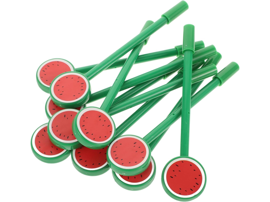 Conjunto De 10 Canetas Gel Fofas Em Formato Melancia, Portáteis Para