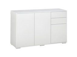 Mesa de Cabeceira BTFORUS, com gavetas, MDF, branco