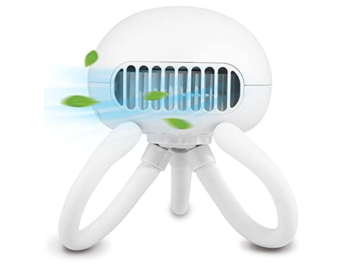 Mini ventilador portátil em formato de água-viva com tripé de silicone para cadeira de bebê, carrinho, mesa, camping S/BRAND