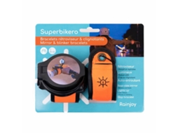 Pulseiras de Ciclismo com Espelho Retrovisor e Pisca-Pisca Duo Douradosuperbikero