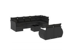Garden Sofa Set, Garden Sofa Sets Vidaxl Preto Rattan / Vime (n/a)