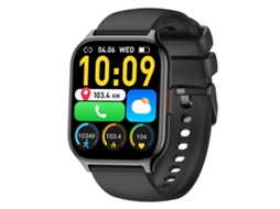 (preto) Smartwatch Quadrado Para Monitoramento De Saúde Com Oxigenação Sanguínea, Sono E Frequência Cardíaca.