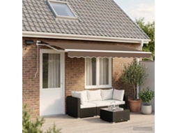 Vidaxl Toldo Retrátil Cinzento-acastanhado 400 × 350 Cm