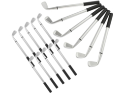 Conjunto De 16 Canetas Esferográficas Metal Para Golfistas. Caneta