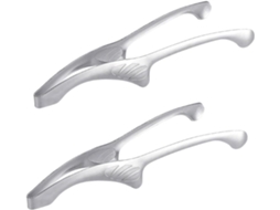 Pinça Para Alimentos Cabilock De Aço Inoxidável, Conjunto De 2 Peças, Pinça Para Pão Churrasco, Resistente Ao Calor