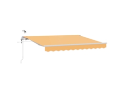 Vidaxl Toldo Retrátil Areia 450 × 350 Cm Poliéster E Metal