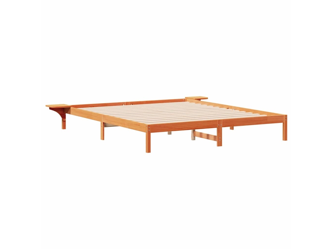 Cama com Mesas Laterais Marrom Cera 200 X 220 Cm MAISON EXCLUSIVE